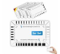 Sachverständigen-Zubehör® Fessurimetro [Set di 5 Fessurimetro CLASSICO] Monitoraggio delle crepe | Attrezzatura Perito | Fessurimetro Angolare | Righello della Larghezza della Fessura | Manuale
