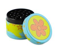SacJkt 4 In 1 Spezie Macina, Macinino Carino con Motivo Floreale, Macinino per Polline, Simpatico Macinino per Erbe con Raschietto per Polline per Spezie, Erbe Aromatiche, 50 x 38 mm