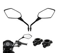 SacJkt Specchietti Universali Per Moto, Retrovisore Ruotabile, 1 Paio In Plastica Abs Con Supporto, Per Sportiva Da Scooter (Nero)
