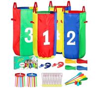 Sack Hopping | Carnival Games | Relè a Tre Zampe, Accessori per Feste per, Fattoria, Adulti, Bambini, Compleanno, Festa in Famiglia, Eventi, attività all'aperto, Incontri