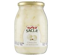 Sa ipolline All'Aceto di Vino, Ideali per Aperitivo, Antipasti e Insalate, Vaso Vetro, Maxi Formato da 1050g (620g sgocciolato), Confezione da 4 pezzi