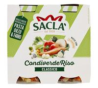 Saclà, Condiverde Riso Classico Duo, Condimento di Mix di Verdure per Insalata di Riso e altri Cereali, Vaso Vetro, 2x290g, Confezione da 6 pezzi
