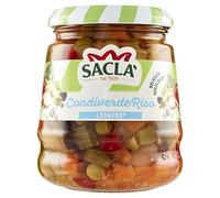 Saclà, Condiverde Riso Leggero, Condimento di Mix di Verdure per Insalata di Riso e altri Cereali, Senza Olio, Vaso Vetro, 290g (175g sgocciolato), Confezione da 12 pezzi