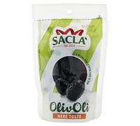 Saclà, OlivOlì, Olive Nere Toste, Ideali per Insalate e per Arricchire i Tuoi Piatti, Busta, 100g, Confezione da 24 pezzi