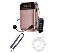 Sacolin Amplificatore vocale per insegnanti, microfono wireless e cablato S588, Bluetooth 5.0, batteria 12 ore, copertura 1000 mq, design portatile, disponibile in nero e oro