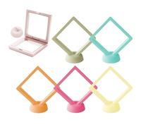 Sacolin Confezione da 6 vetrine colorate in pellicola PE con supporti, porta monete trasparenti per, gioielli e piccoli tesori, pieghevoli e antipolvere