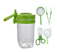 Sacolin Kit cattura insetti da 5 pezzi, set con lente d'ingrandimento, rete, pinzette, clip per insetti e barattolo tascabile, giochi all'aperto, educazione scientifica per giovani esploratori
