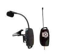 Sacolin Kit microfono per sassofono senza fili, trasmissione digitale, microfono a clip con copertura di 40 m, sistema di registrazione universale per ottoni e strumenti a fiato