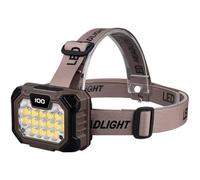 Sacolin Lampada frontale a LED, ricaricabile, Lumen, con spia rossa e blu, luce portatile a pannocchia, USB C, vivavoce per escursioni, campeggio, pesca notturna