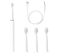 Sacolin Spazzolino da denti elettrico per bambini con setole morbide, ricaricabile, 3 modalità regolabili, 4 testine, impermeabile IPX7, età 5-12 anni