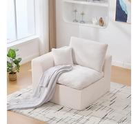 SACOOL Moderno divano in tessuto minimalista singolo posto Poltrona morbida e confortevole Con cuscino Divano per il tempo libero in stile nordico Si consiglia di acquistare due divani