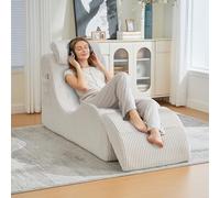 SACOOL Poltrona moderna per il tempo libero dal design unico, ergonomica, in schiuma di compressione altamente elastica, seduta rimovibile e tasca laterale per una seduta confortevole nella vita di