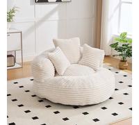 SACOOL Pouf in tessuto di velluto resistente e confortevole con schienale alto, tre cuscini, adatto per adulti e bambini, ideale come poltrona da gioco, poltrona reclinabile singola.
