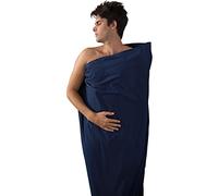 Sacos sábana de higiénicos/viaje Premium Cotton Travel Liner - Double (Rectangular) azul marino Color: azul marino