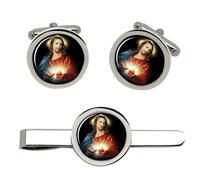 Sacra Cuore Di Gesù Gemelli E Fermacravatta Set