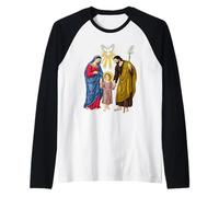 Sacra Famiglia. Gesù, Vergine Maria E San Giuseppe Maglia con Maniche Raglan