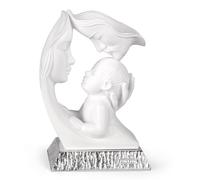 Sacra famiglia in resina Piccolo Bianca base Argento dimensioni 8,5x13 cm immagine da appoggio per bomboniera ,battesimo cresima, matrimonio bianco