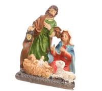 Sacra Famiglia Resine Statua Presepe Natale Arte Religiosa Figurine Decorazione da tavolo Resine Spirituali Presepe Figure