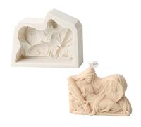 Sacra Famiglia Stampo In Silicone Scultura Vergine Statua Stampi In Resina Gesso Cemento Stampo Calcestruzzo Decorazioni Per La Casa Stampi In Resina Silicone Forme