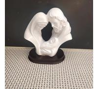 Sacra Famiglia Statua Presepe Figurine Decorativo Collezione Religiosa Gesù