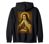 Sacra Icona Cattolica di Santa Teresa d'Avila Felpa con Cappuccio