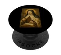Sacra Icona Cattolica di Santa Teresa d'Avila PopSockets PopGrip Adesivo