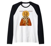 Sacra Icona Ortodossa di Ignazio di Antiochia Maglia con Maniche Raglan