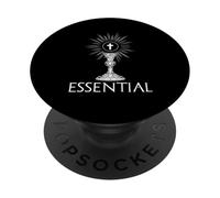 Sacramento Eucaristico Cattolico Calice Croce Essenziale PopSockets PopGrip Adesivo