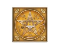 Sacred Geometry Wall Art Canvas Print Mystic Symbol Esoteric Design Modern Abstract Framed Canvas Painting for Living Room Bedroom(Unframed,08x12inch(20x30cm))