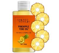 Sacred Remedy Olio Yoni all'ananas Olio potente, idratante e idratante. 100% naturale e vegano. Riduce l'attrito, lo sfregamento e la secchezza. Bilancia il livello del PH e il profumo fresco con la v