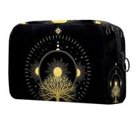 Sacred Tree - Trousse per cosmetici, da donna, per articoli da toeletta da viaggio, grande, pratica borsa organizer con cerniera, Multi, 18.5x7.5x13cm/7.3x3x5.1in, Beauty case