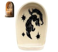 Sacred Wall Niche Collection, Handmade Decorative Pottery Wall Niche, Plant Pattern Ceramic Art Niches for Candle Holders, Jewelry Tray and Family Colleagues Friends New Year's Gifts