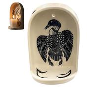 Sacred Wall Niche Collection, Handmade Decorative Pottery Wall Niche, Plant Pattern Ceramic Art Niches for Candle Holders, Jewelry Tray and Family Colleagues Friends New Year's Gifts