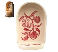 Sacred Wall Niche Collection, Handmade Decorative Pottery Wall Niche, Plant Pattern Ceramic Art Niches for Candle Holders, Jewelry Tray and Family Colleagues Friends New Year's Gifts
