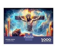 Sacrifice on The Cross 1000 Pezzi Puzzle Classici Per Adulti E Bambini ≥14 Anni Giochi Educativi Sfida Impossibile Decorazione Casa Difficile Allenamento Cervello 52x38cm/1000pcs