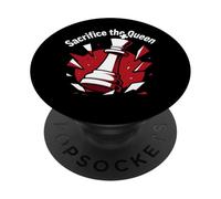 Sacrifice The Queen Funny Chess Player Strategy PopSockets PopGrip Adesivo