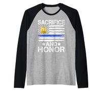 Sacrificio e onore della polizia Maglia con Maniche Raglan