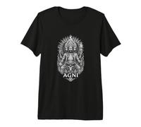 Sacro Agni Fuoco Dio Mitologia Indù Vedica Maglietta Premium