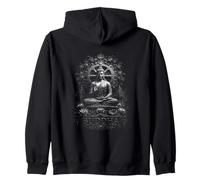 Sacro Buddha Lotus Mandala Tempio serenità Felpa con Cappuccio