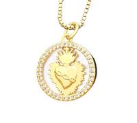 Sacro Cuore di Collana Zircone Pendenti Charm Party Gioielli di Nozze Regali per Le Donne