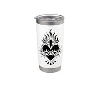 Sacro Cuore di Cristo Tattoo Flash Bicchiere termico in acciaio inox doppia parete