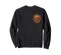 Sacro Cuore di Gesù Camicia Cattolica Vintage Cuore Cristo Felpa