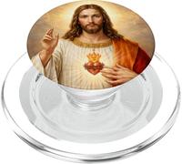 Sacro Cuore di Gesù Cattolico Cristiano Religioso Design PopSockets PopGrip per MagSafe