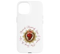 Sacro Cuore di Gesù, confido in te cristiano cattolico Custodia per iPhone 15
