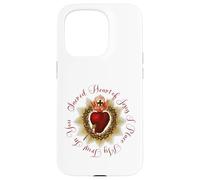 Sacro Cuore di Gesù, confido in te cristiano cattolico Custodia per iPhone 15 Pro