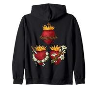 Sacro Cuore di Gesù Cuore Immacolato Maria Giuseppe Cattolica Felpa con Cappuccio