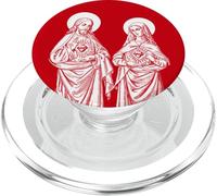 Sacro Cuore di Gesù Cuore Immacolato Maria Vintage Cattolico PopSockets PopGrip per MagSafe