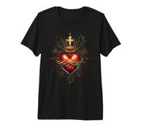 Sacro Cuore di Gesù Devozione Cattolica Fede Maglietta Premium