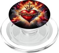 Sacro Cuore di Gesù Devozione Cattolica Fede PopSockets PopGrip per MagSafe