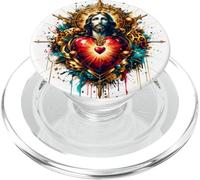 Sacro Cuore di Gesù Devozione Cattolica Fede PopSockets PopGrip per MagSafe